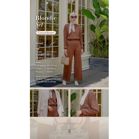 blondie set warna cocoa brown by ISH