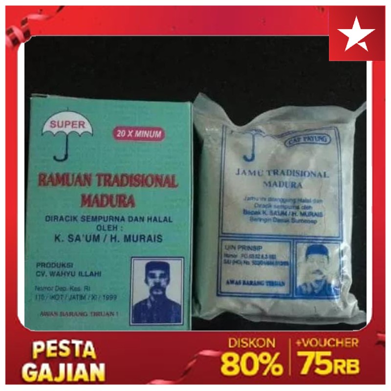FREE ONGKIR Jamu Ramuan Tradisional Madura K Saum Murais Cap Payung Super MURAH FREE ONGKIR