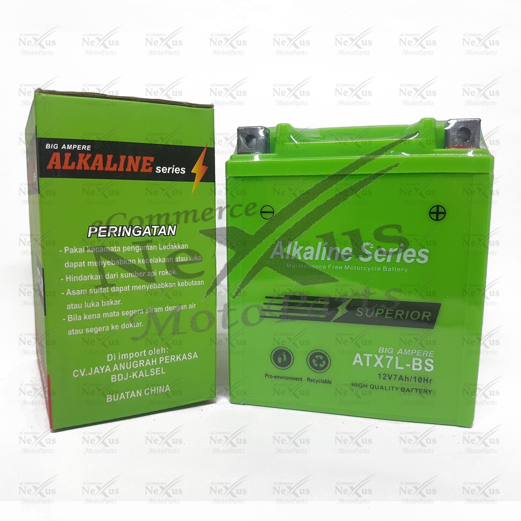 Aki Motor Grandcell Alkaline ATX7L-BS YTX7L YTX7L-BS GTZ8V YTZ8V ATX7F 12V 7Ah KLX Tracker KSR