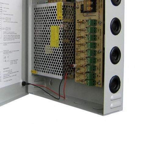 ♥ PSU Power Supply CCTV 12V 10A Box -PSU Box CCTV - ➽