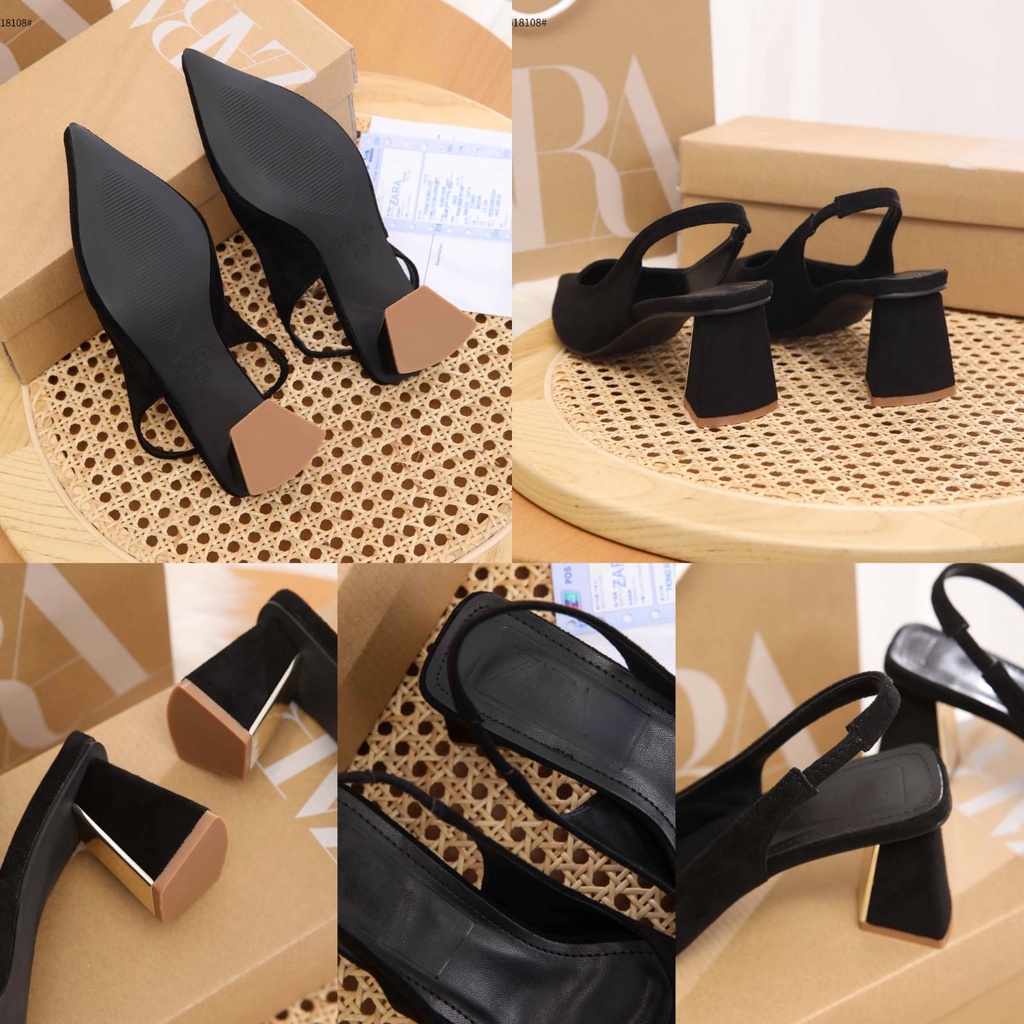 ZR Fabric Z618108 Slingback With Bludru Heels Sendals