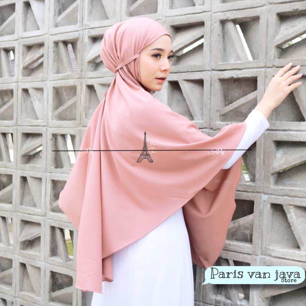 Hijab Bergo Maryam Tali Non Pad Moscrepe Jumbo(L) | Jilbab Bergo Maryam Premium | Kerudung Jumbo | Bergo Tali | Bergo Moscrepe