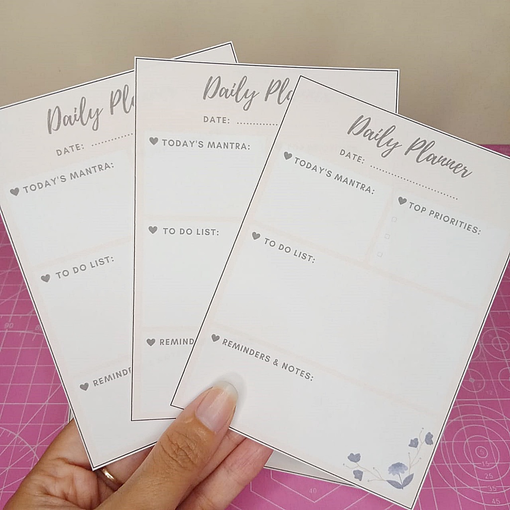 

(12 psc) Daily Plan / Planner / Memo / Perencanaan Harian / My Planner