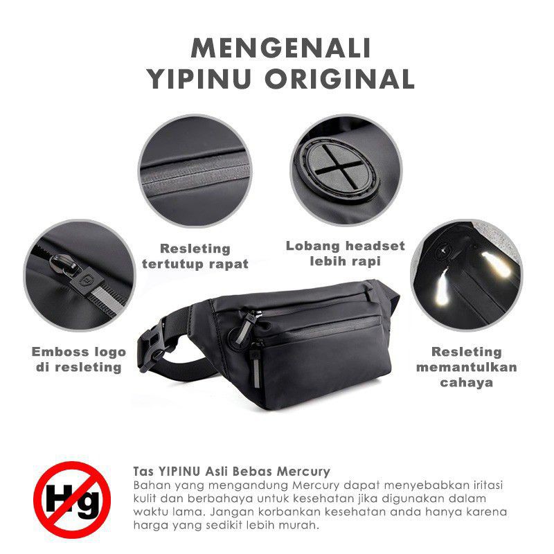 [COD]TERMURAH Tas Selempang Import Pria Wanita Waistbag Pinggang Punggung Anti Air WESTBAG WATERPOOF