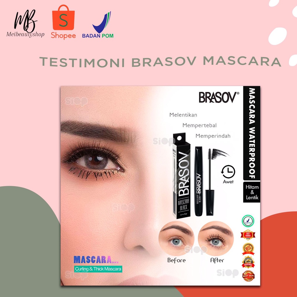 BRASOV (✔️BPOM) Mascara Black 8g | maskara hitam