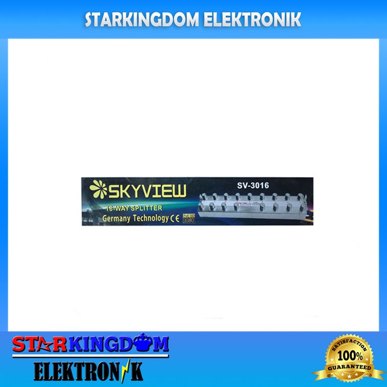 Splitter 16 Way Skyview SV3016 Untuk Cabang Antena TV UHF & Parabola