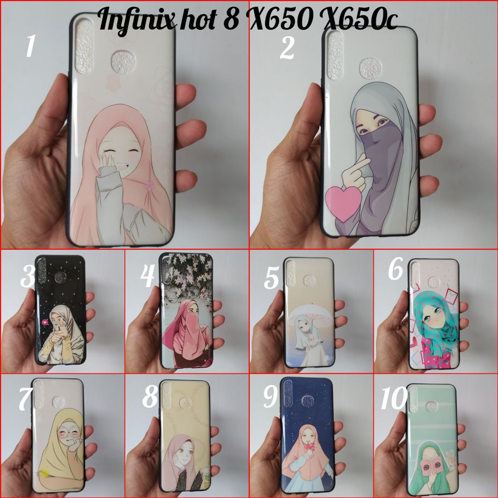 Soft Case Silikon Infinix Hot 8 X650 X650c Motif Karakter Hijab Muslimah