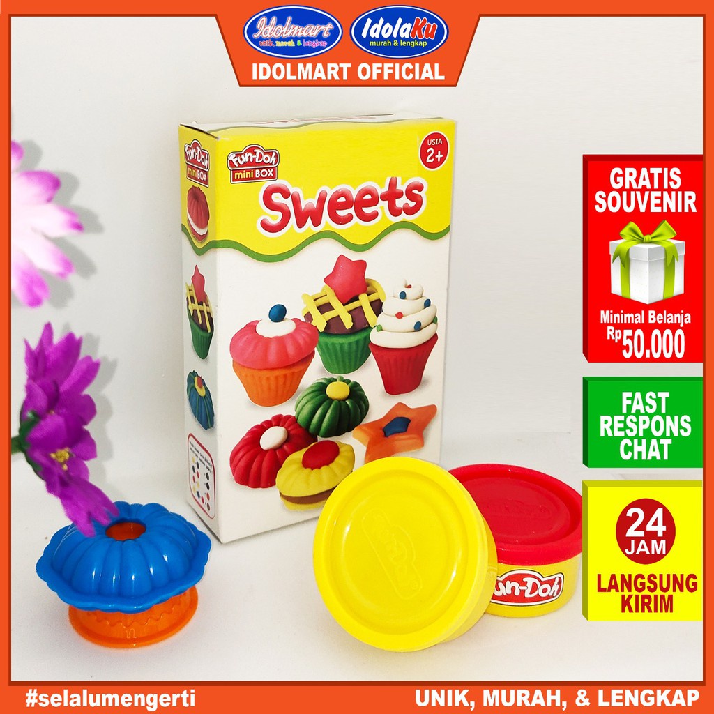 IDOLAKU Fun-Doh  Mini Box Sweets - Play Doh