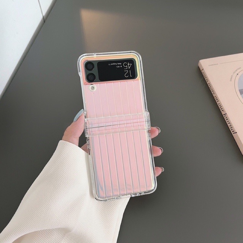 Case Pelindung Tahan Banting Anti Gores Model Koper Rimowa Transparan Untuk Samsung Galaxy Z Flip 5 Z Flip 3 Z Flip 4 Flip3 5G Flip5 Flip4 Zflip3 Zflip4