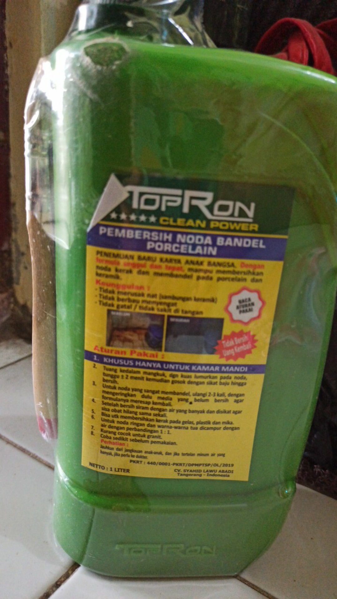 Topron Pembersih Keramik [topron Clear Power] -emboss Dikemasan ~kc