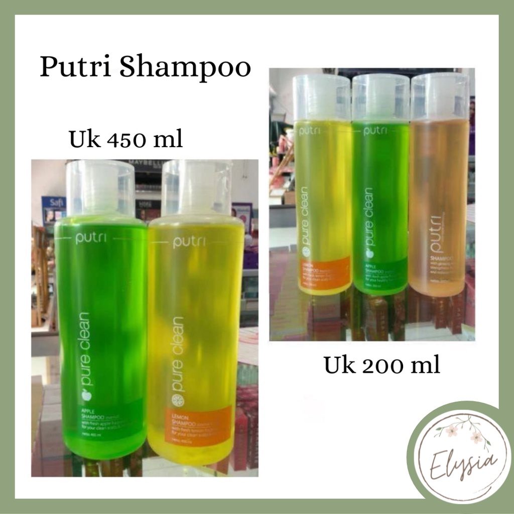 Putri Pure Clean Shampoo Apel Lemon 200 ml/ 450 ml