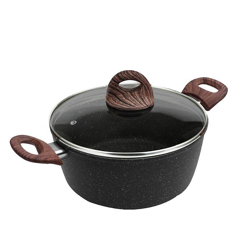 IDEALIFE - Dutch Oven Cookware - Panci Casserole 20cm - IL-20CR - Tutup Kaca