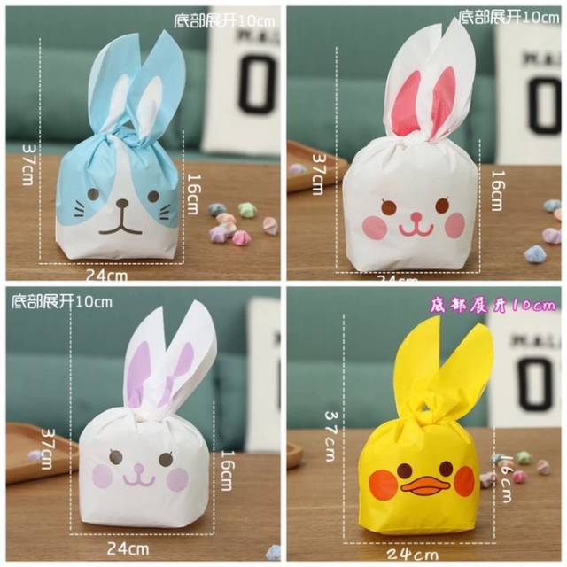 Plastik souvernir ulang tahun rabbit XL / packing rabbit ( 5 pcs)