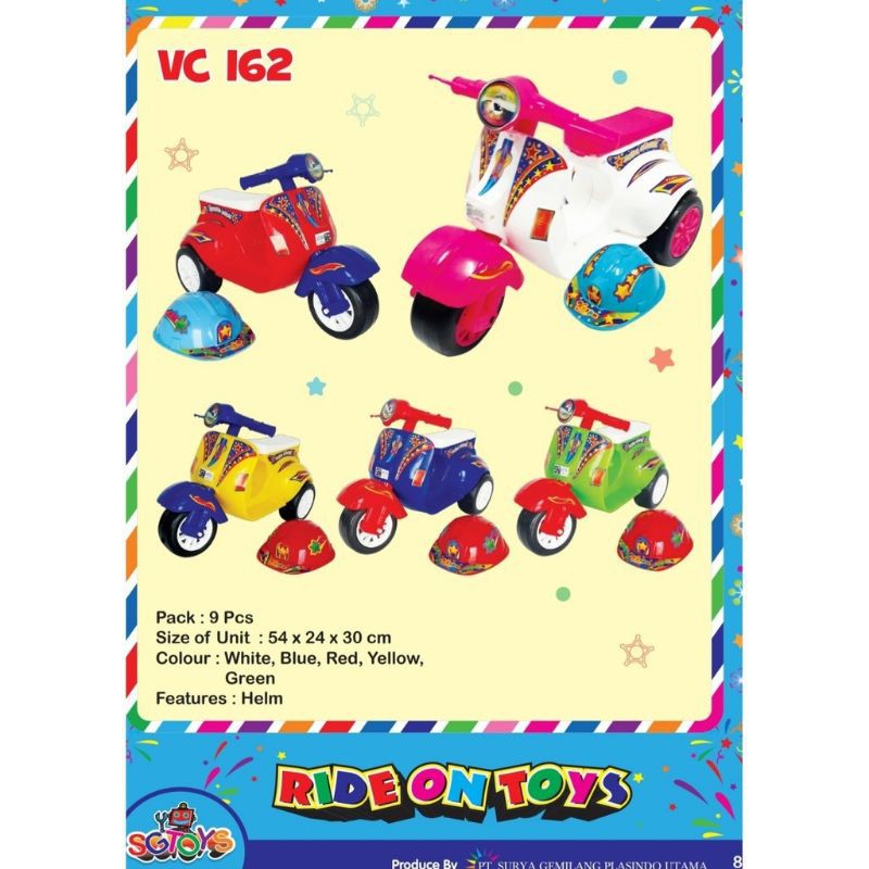mainan motor Vespa anak dorong