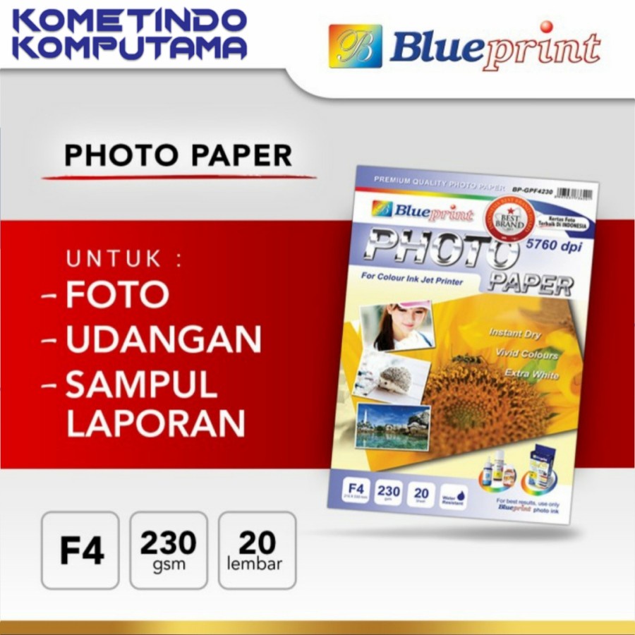 BP-GPF4230 Kertas Foto Paper Glossy BLUEPRINT 230 gsm