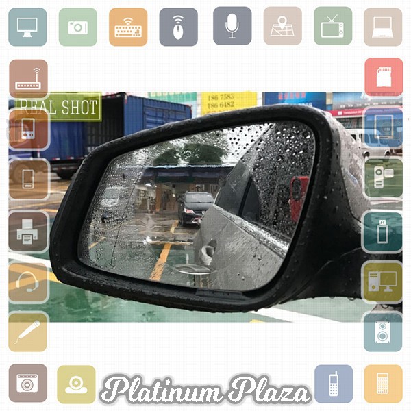 NewBee Sticker Oval Kaca Spion Rainproof Waterproof 2 PCS - TY353194`1R6KFJ-
