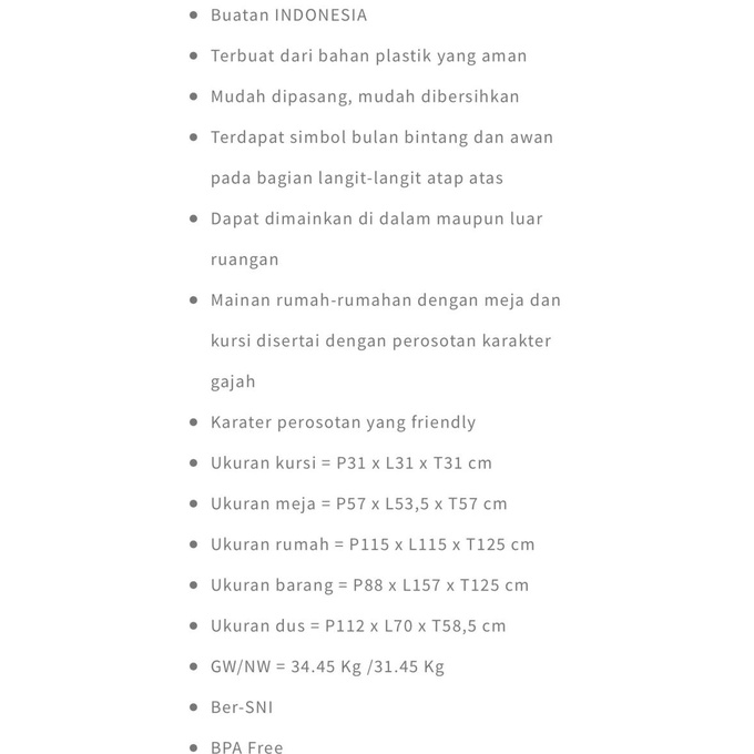 Rumah Rumahan Bighappy Playhouse Tobebe Ayunan Prosotan Perosotan Anak