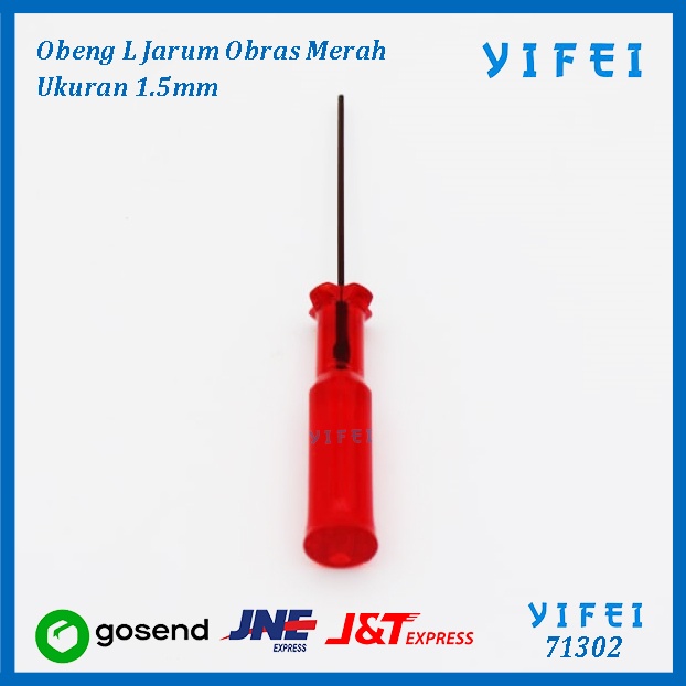 Obeng Jarum Obras - Kamkut (1,5mm) Warna Merah/YIFEI-71302