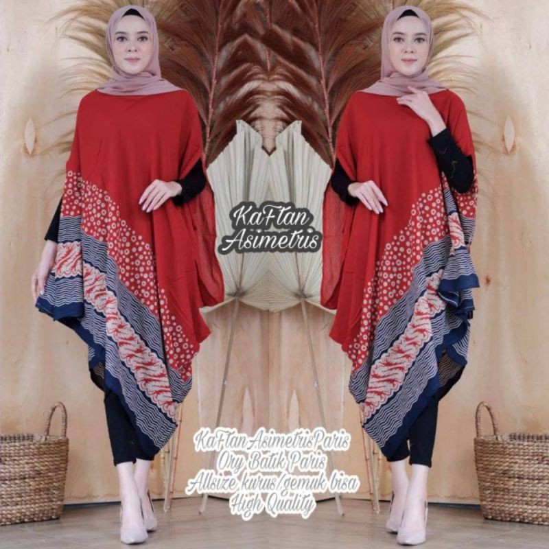 Kaftan Batik Asimetris jumbo
