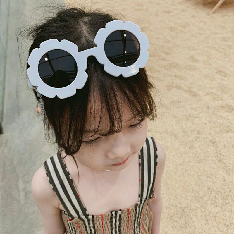 kacamata anak anti uv sunglasses bentuk bunga