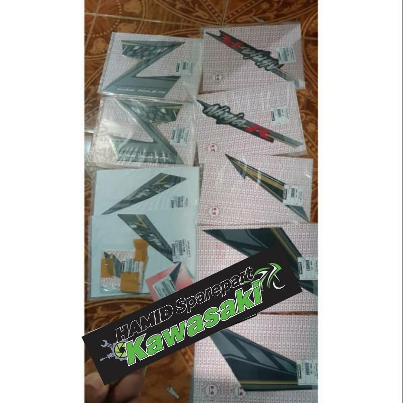 Striping atau stiker sticker ninja r 2014 hitam original kawasaki 100 persen ori