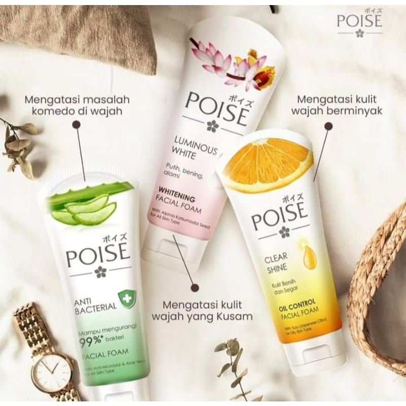 Poise Whitening Facial Foam/Acne Solution Facial Foam 100g