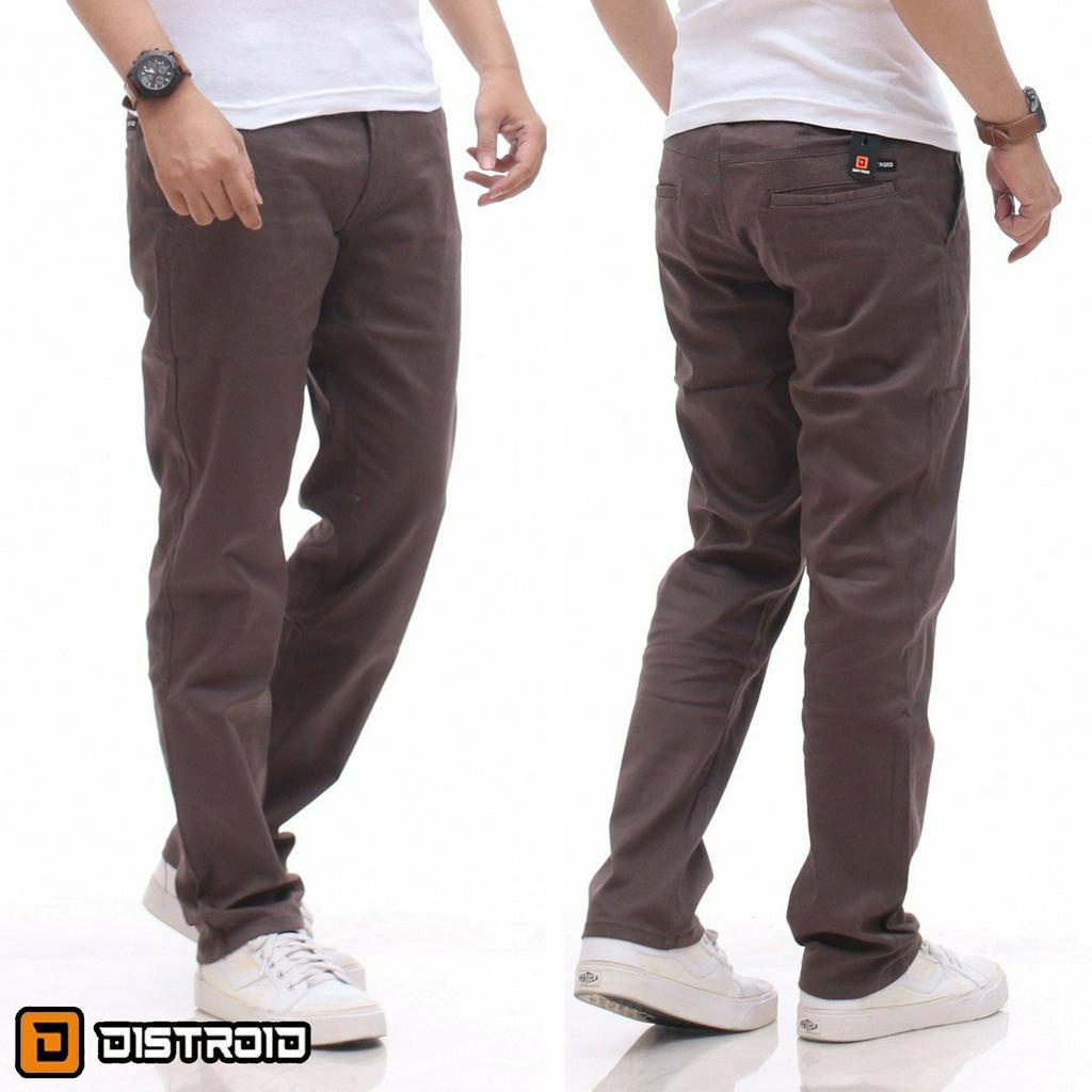 Celana Chino Panjang Pria Cino Pant Panjang Distro Premium Slimfit Kancing Size 28-38