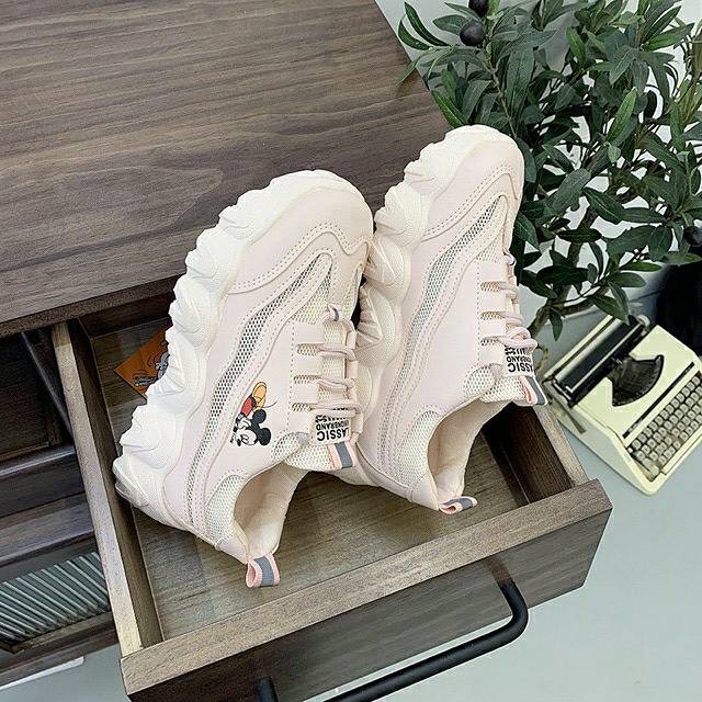SEPATU SNEAKER WANITA KOREA IMPORT MICKEY KARTUN VIRAL TIKTOK SEKOLAH KAMPUS KULIAH OLAHRAGA