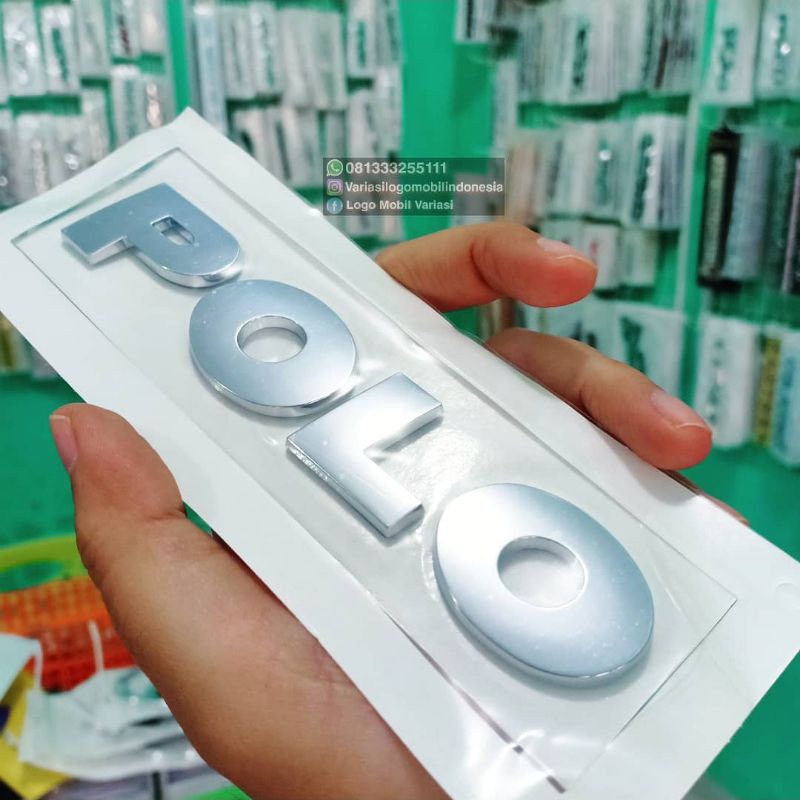 Emblem logo POLO vw volks wagen volkswagen ukuran original bagasi polo