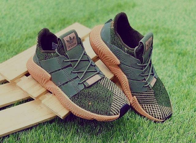 Sepatu adidas Prophere Hijau Army Coklat Brown Sneakers Running Olahraga Pria Wanita Import Kado