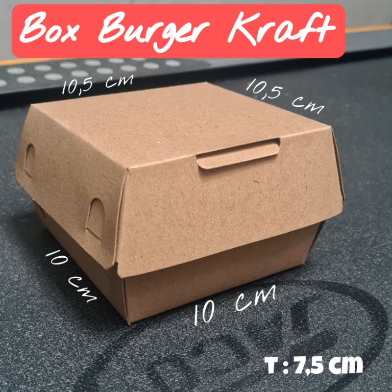 

box burger kraft dus box coklat kotak beli minimal 20