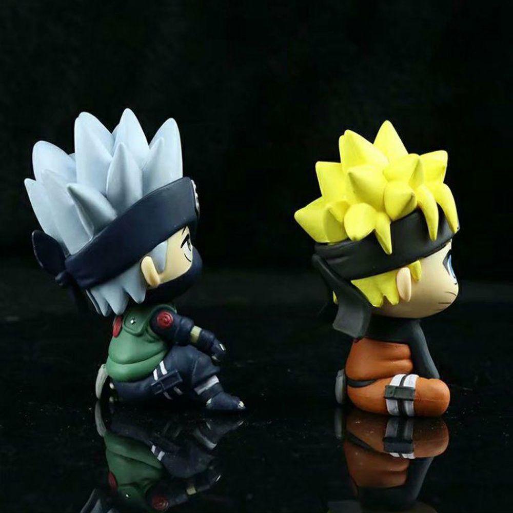 Lanfy Mainan Action Figure Naruto Shippuden Kakashi Uchiha Sasuke Bahan PVC
