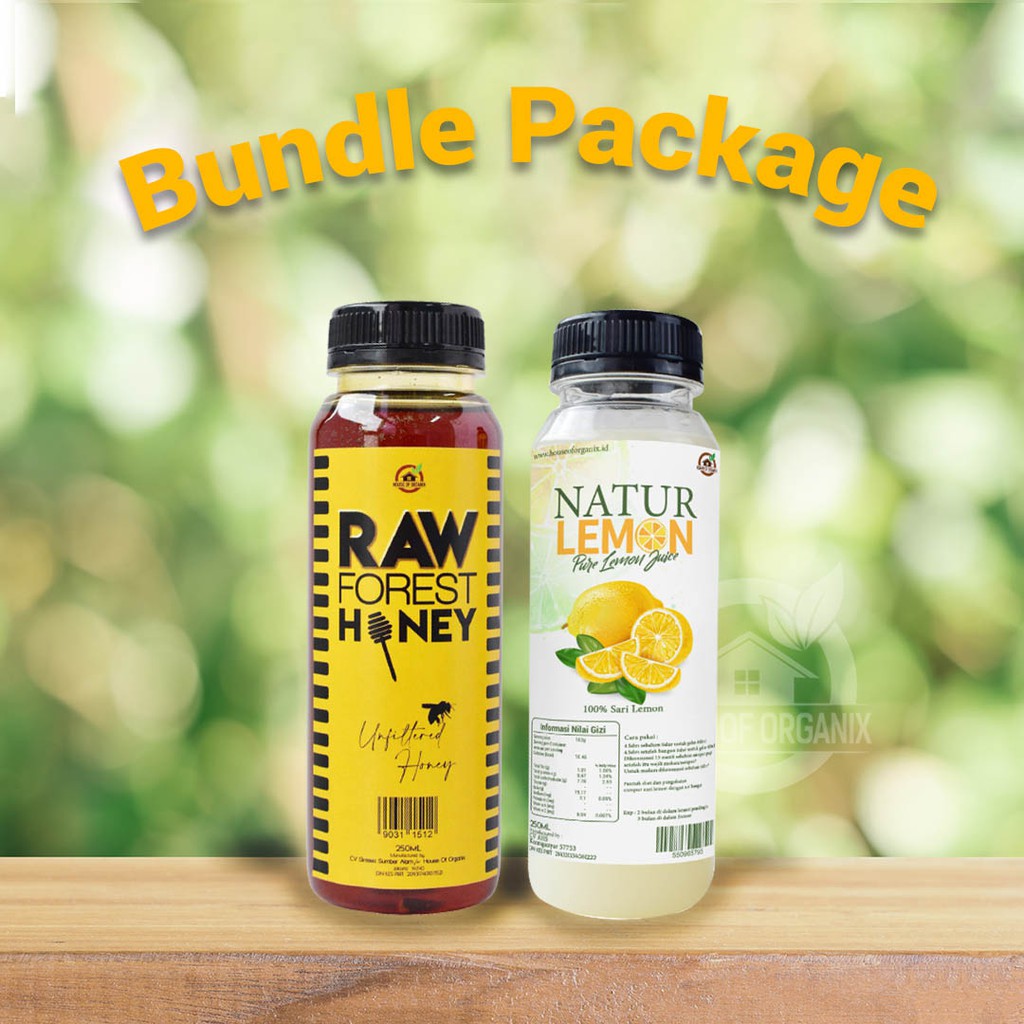 Bundle Package Natur Lemon 250 Ml + Hofo Raw Forest Honey 250 Ml