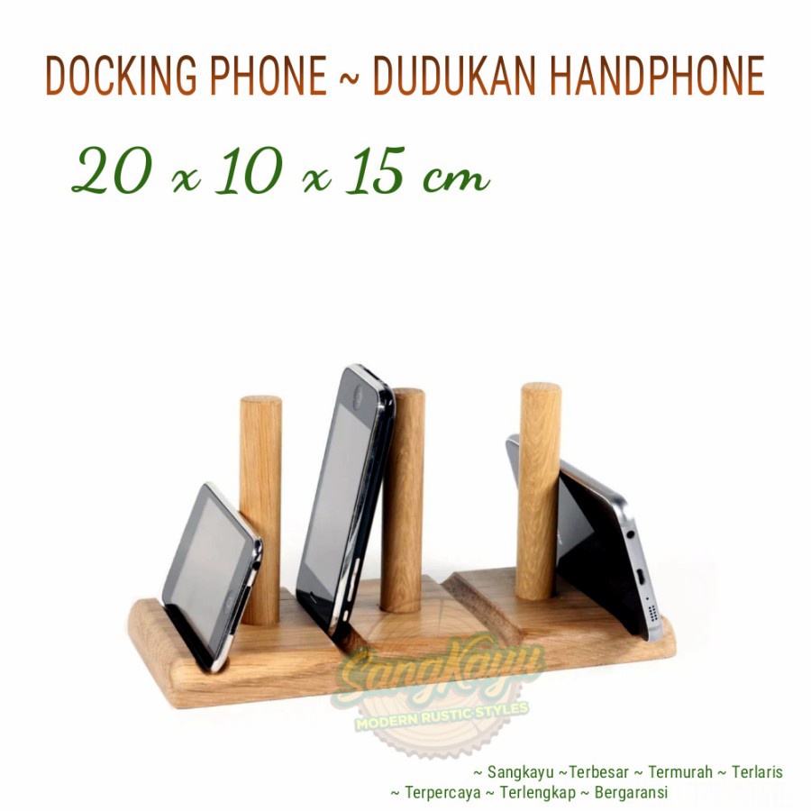 SangKayu Docking Phone Stand Dudukan Handphone / Stand Phone Kayu