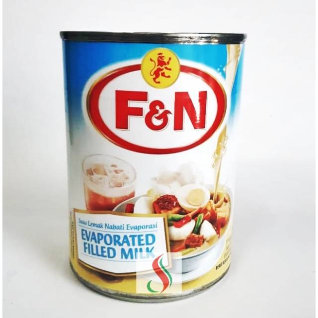 F&amp;N Evaporated Milk 380gr ( FN Susu evaporasi). FN evaporated
