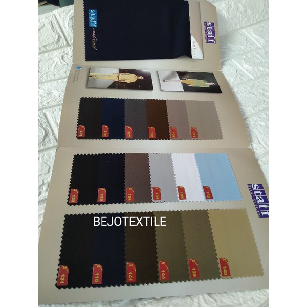 Katalog contoh kain seragam Staff Maxistyle
