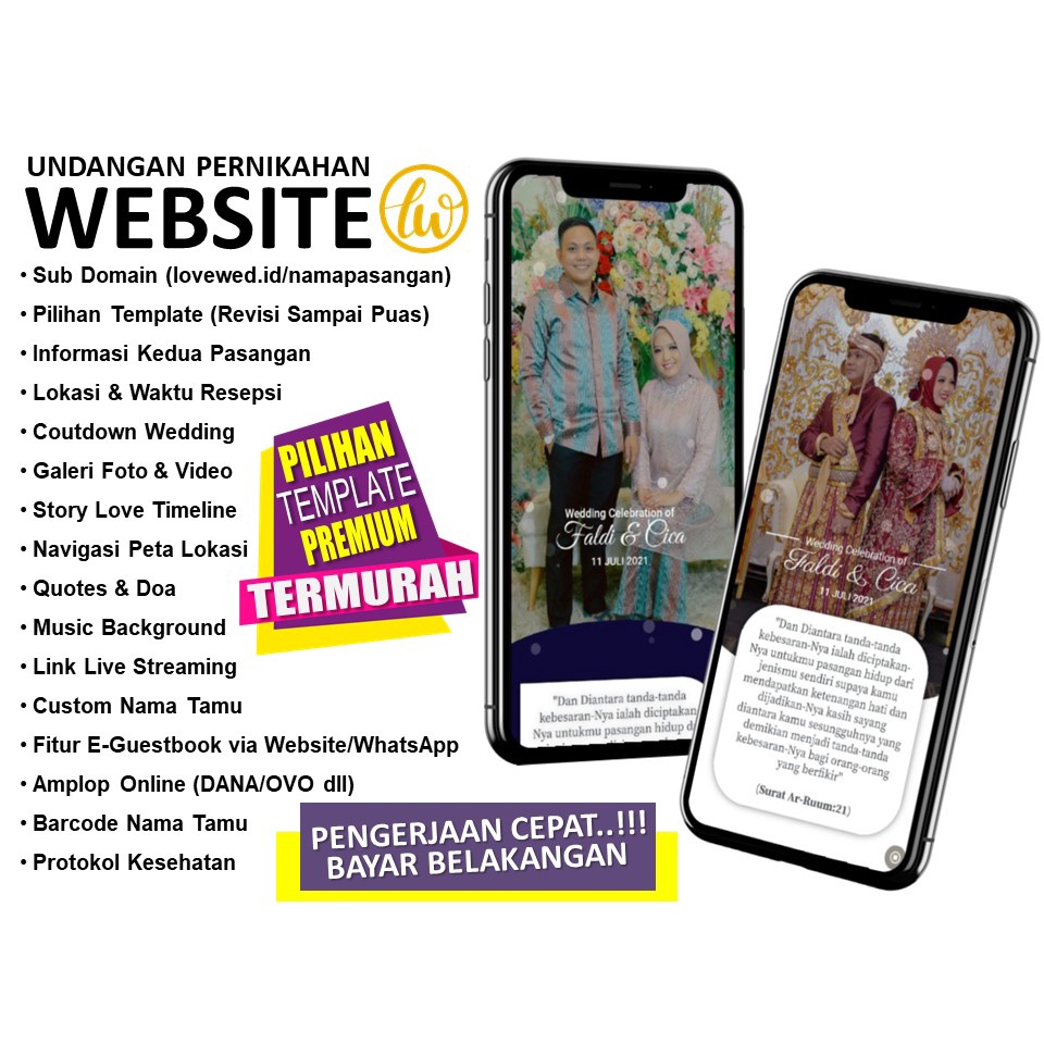 Undangan Pernikahan Website - Wedding Invitation Web - Terlengkap