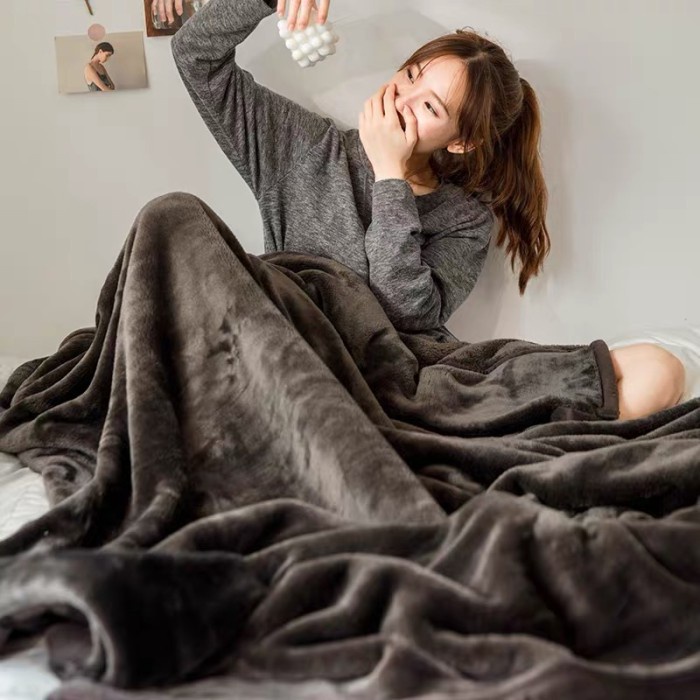 Selimut Dewasa Selimut Polos Tebal 150x200 Impor Termurah Terlaris(U0V2) Selimut Murah Selimut Bulu 