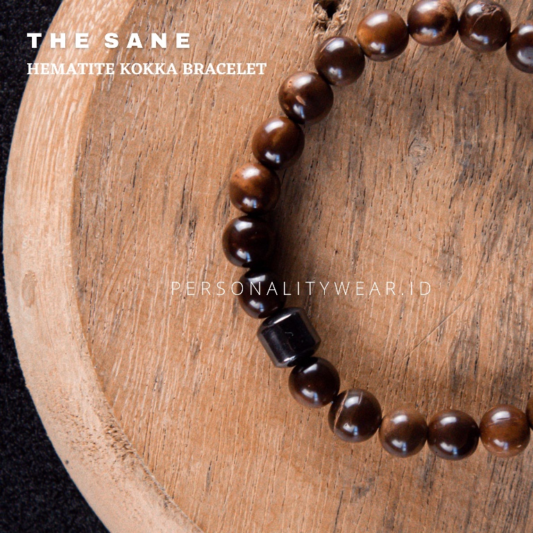 Gelang Kesehatan Kayu Kokka Turki mix Batu Akik Hematite Badar Besi Alam ASLI Natural Pria Wanita