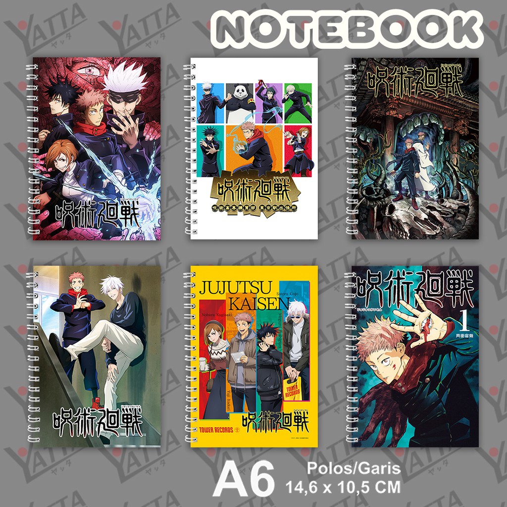 

Notebook Anime Ukuran A6 10,5 cm x 14,8 cm Jujutsu Kaisen Seri 1.1 YOTAKUSHOP