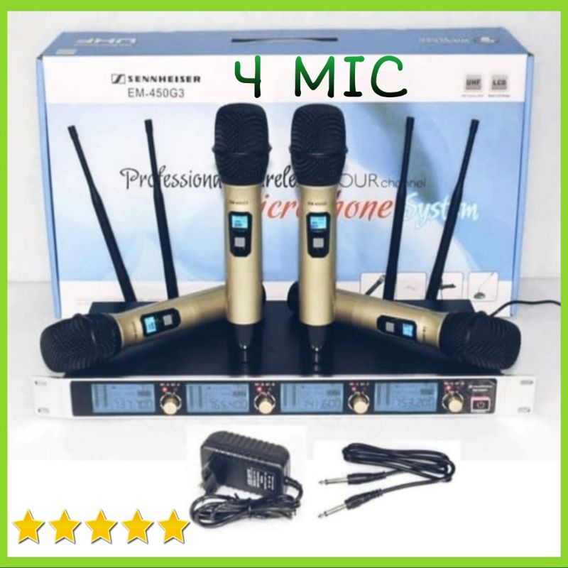 Mic Wireless Sennheiser EM 450 G3 Microphone 4 Handheld Jarak Jauh