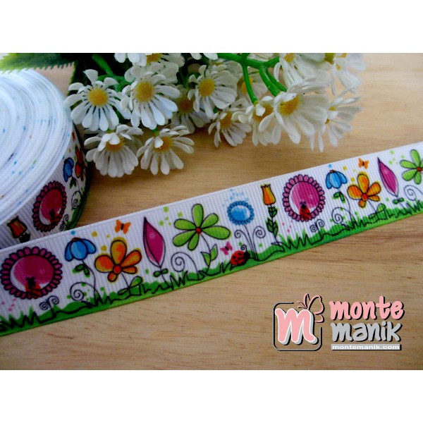 

Pita Grosgrain Fairy Garden 7/8 inch atau 2,2 cm (PITA-066) Bahan Craft MM