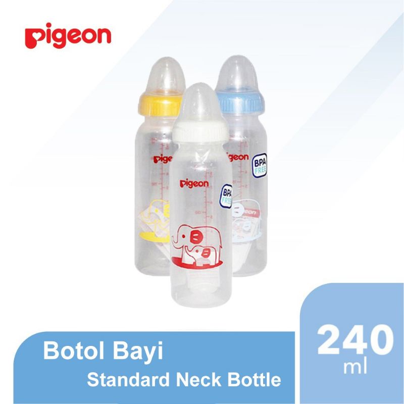 Pigeon Bottle Standard | Botol Susu Bayi Pigeon Anti Sedak 50ml , 120ml dan 240ml