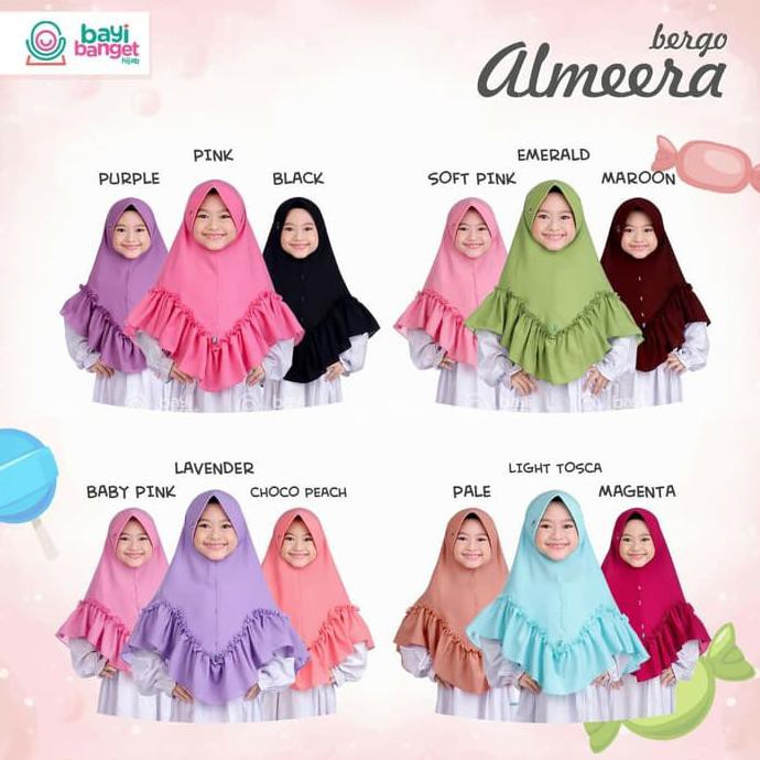 jilbab anak termurah Jilbab instan bergo anak perempuan pet antem busa original BBH - ready stock