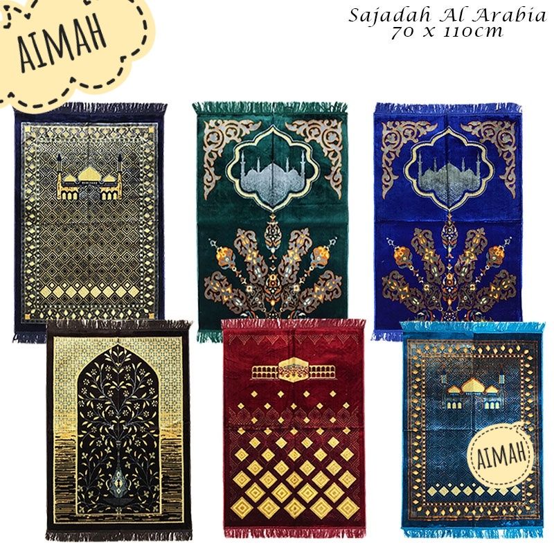 BIsa cod Sajadah Al-ARABIAH Motif Warna Sajadah Turki Ukuran Besar110×70