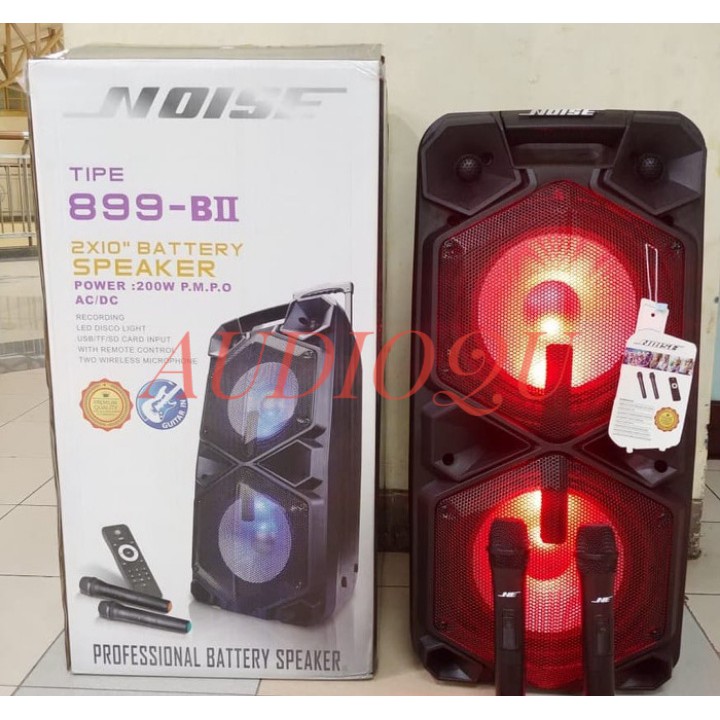 Speaker Portable Meeting Wireless Noise 899BII/ 899 BII - Double 10 Inch