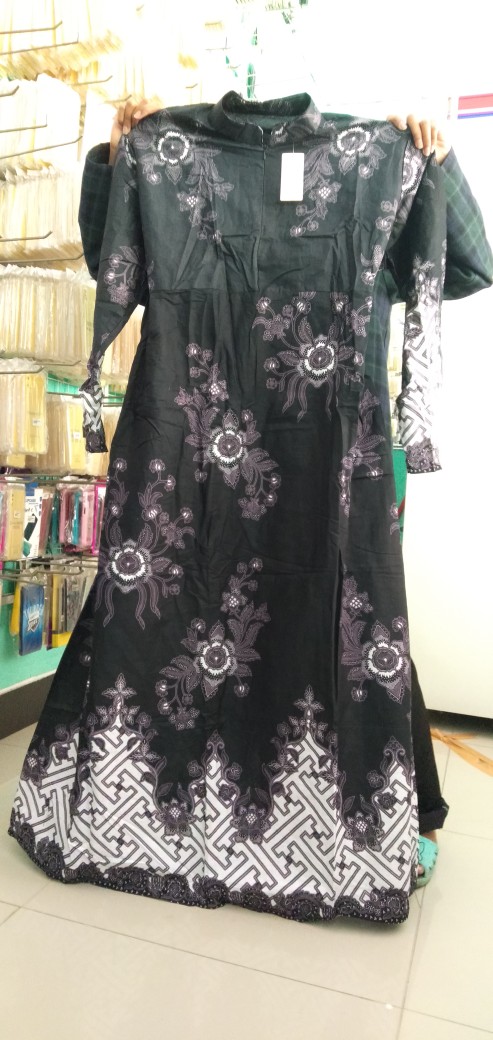 Baju Batik Couple Keluarga Gamis Jumbo Murah Pasangan Modern Muslim | Klyn - 014 Cg Pagar Bungan