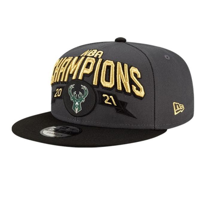 Topi New Era Milwaukee Bucks NBA Champs 2021 Grey 9FIFTY 12883131 O