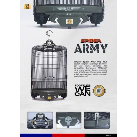 SANGKAR MURAY SPIDER ARMY ORIQ JAYA