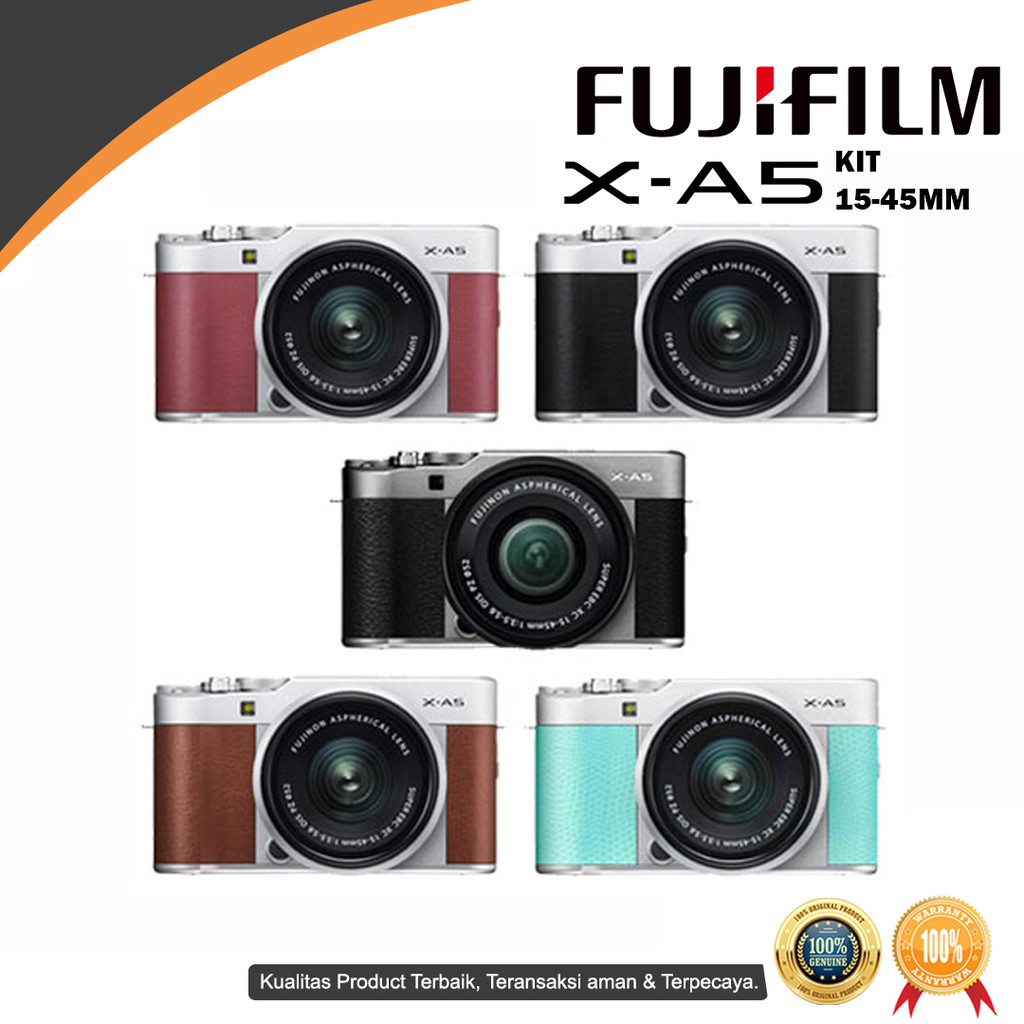 Fujifilm XA5 Kit 1545mm PZ Kamera Fuji Film XA5 + Lensa 1545mm